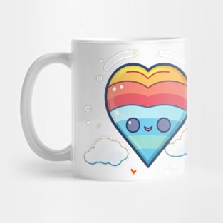 Happy Rainbow Heart Mug